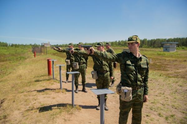Учебные сборы курсантов военной кафедры вуза. Бобочинский полигон (поселок Каменка)